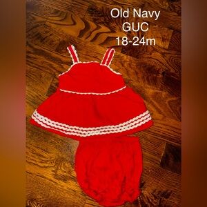 Old Navy Red and White Kids Matching Set